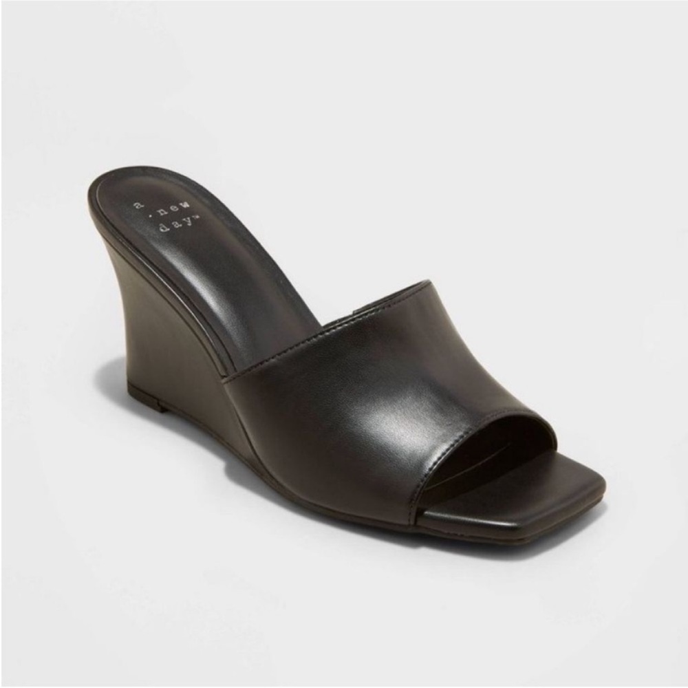 Womens Vivi Wedge Mule Heels A New Day - Black